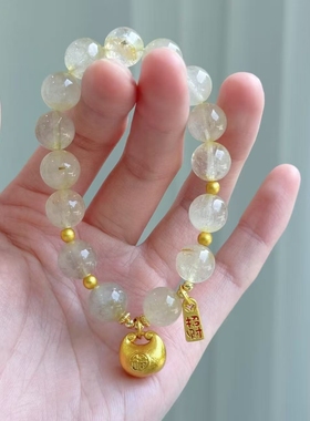 灵隐文创胖福金坨可爱小金财财福坨女手链复古新中式男手串3615