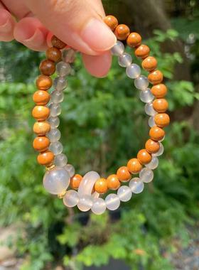 灵隐文创半城烟雨新中式手链国风烟紫双圈手持手串节日礼物3606