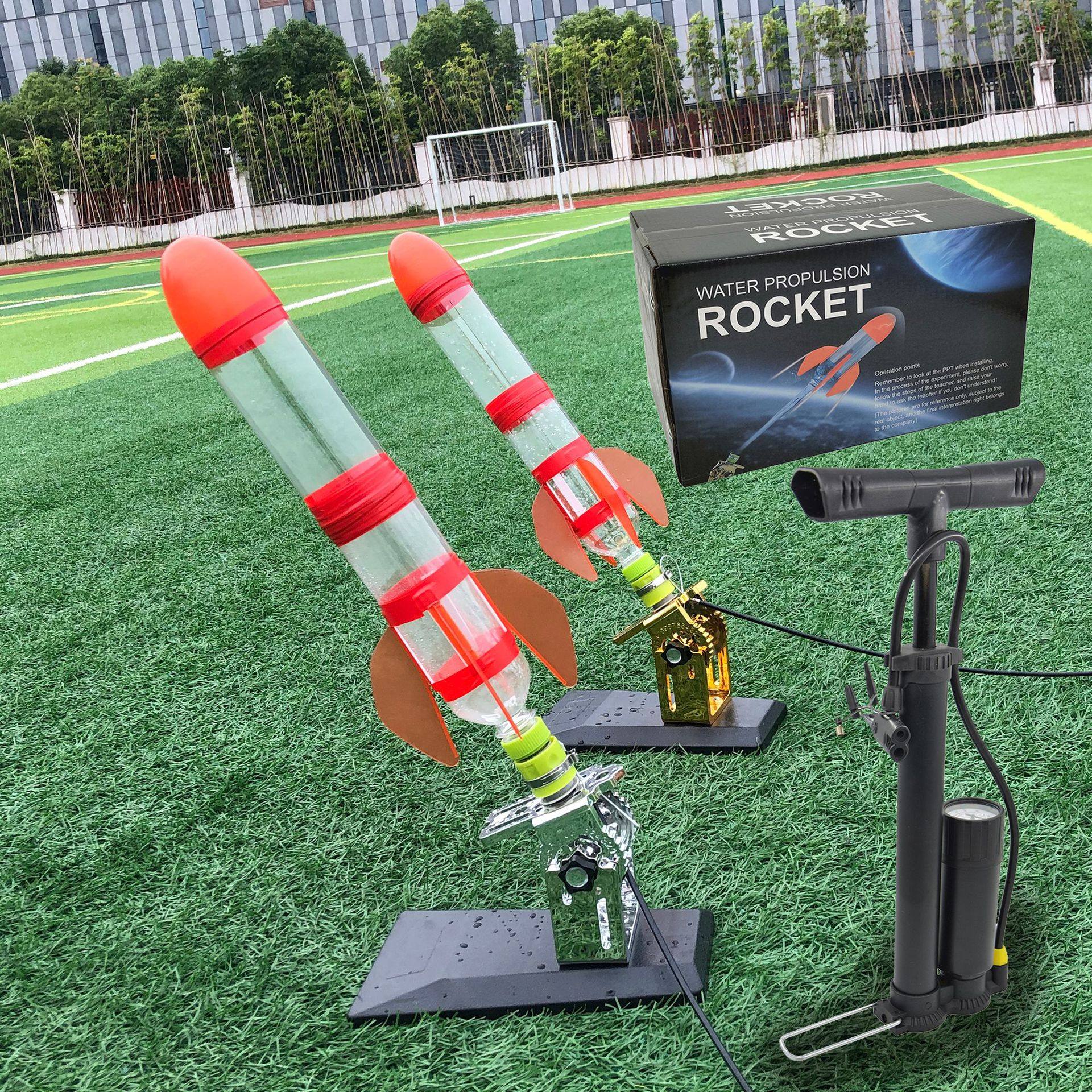 水火箭全套制作材料包科学实验模型自制益智带降落伞发射架底座台