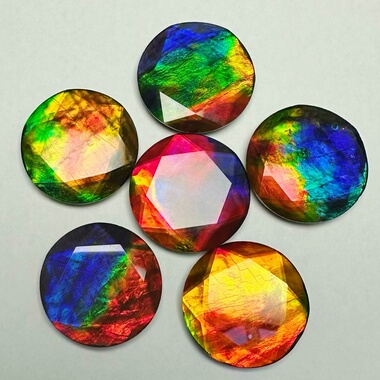 25mm30mm水晶面粉紫 七彩 纯色大卫星裸石 吊坠