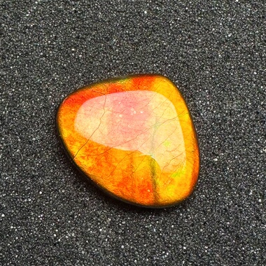 虹光三角｜树脂面覆膜圆三角斑彩石裸石