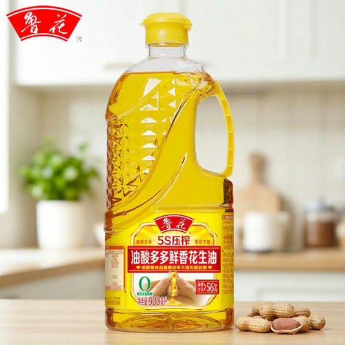 鲁花油酸多多物理压榨花生油小桶