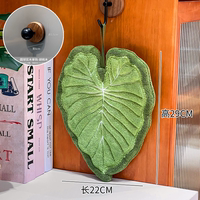 Creative hanging cute leaf hand towels, thickened water absorption, high appearance level, kitchen and bathroom handkerchiefs and hand towels thumbnail 4