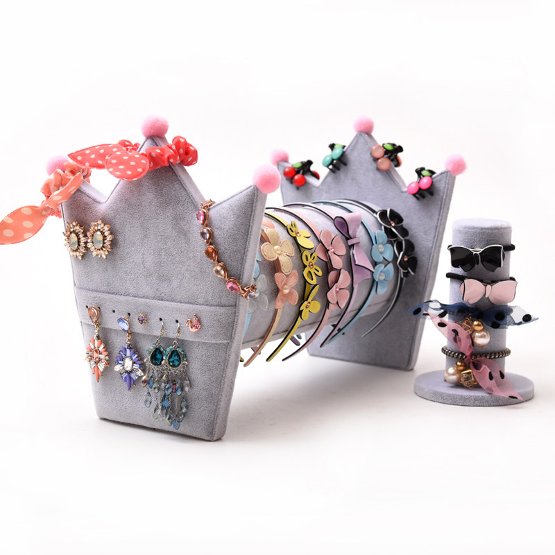 BEIHENG 크라운 헤어 밴드 랙 머리띠 보관 랙 머리핀 고무 밴드 보관 랙 귀걸이 목걸이 귀걸이 보관 랙 무료 배송