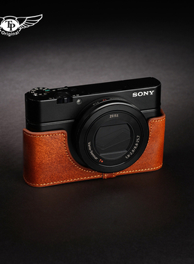 台湾TP 真皮适用于黑卡索尼RX100 M6 M7相机包RX100VII保护套手柄