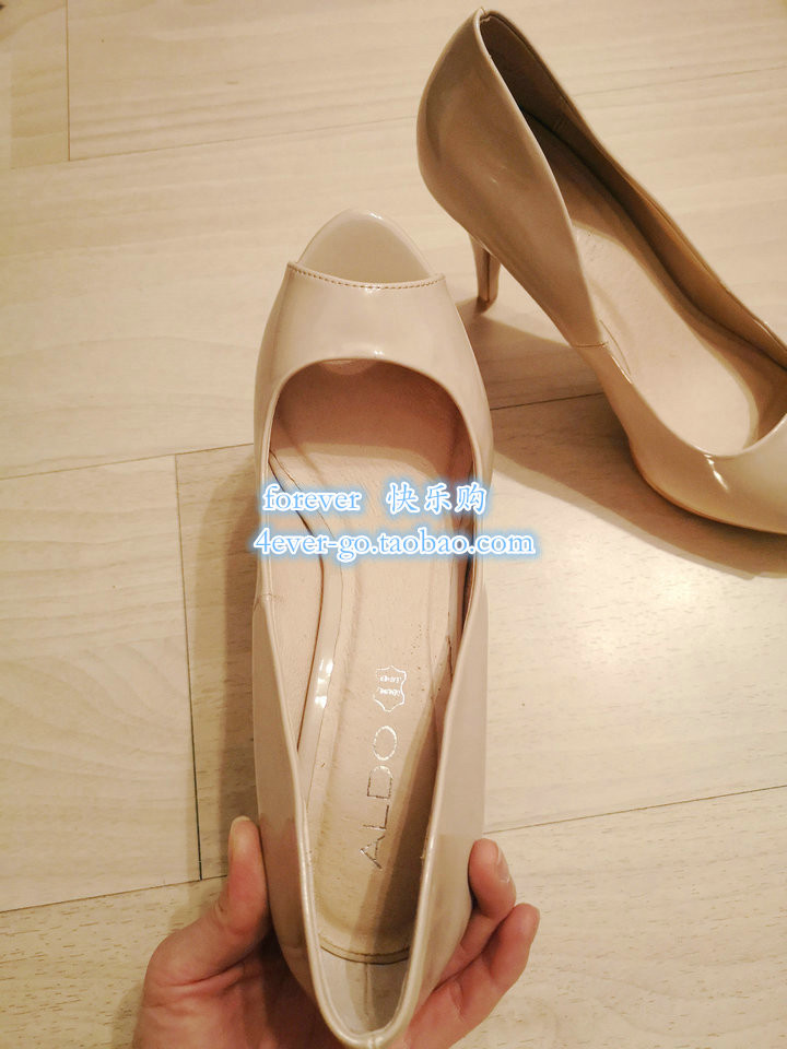 ALDO 裸色鱼嘴高跟鞋 职业职场女士单鞋 现货春夏秋职业女鞋