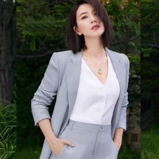 大码显瘦七分袖小西装女2025春新款胖mm小脚裤西服两件套百搭外套