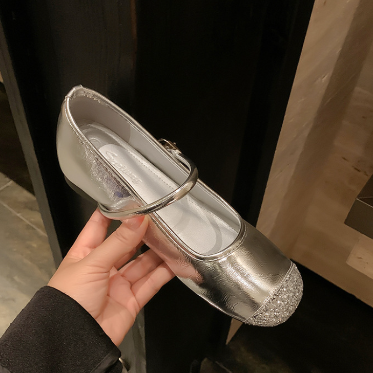 内增高5CM复古玛丽珍芭蕾鞋女