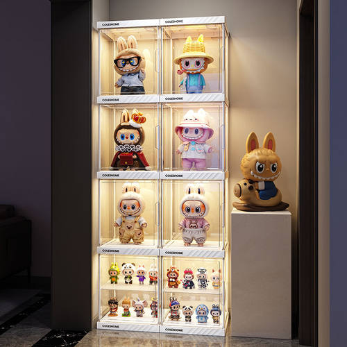 手办布泡展示架labu透明收