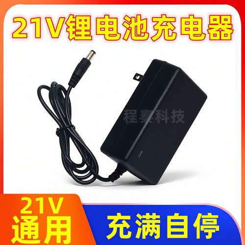 21V-99VF锂电池电动扳手电钻圆孔通用无线洗车水枪电锤角磨充电器