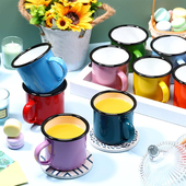 茶缸子儿童刷牙个性 经典 铁质搪瓷水杯怀旧老式 定制漱口白酒杯家用