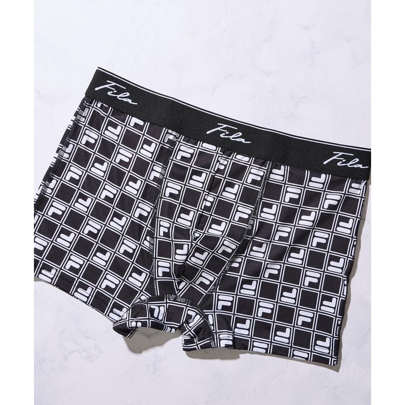 Fila平角内裤男立体剪裁前扣弹力透气舒适 underwear男士 boxer b