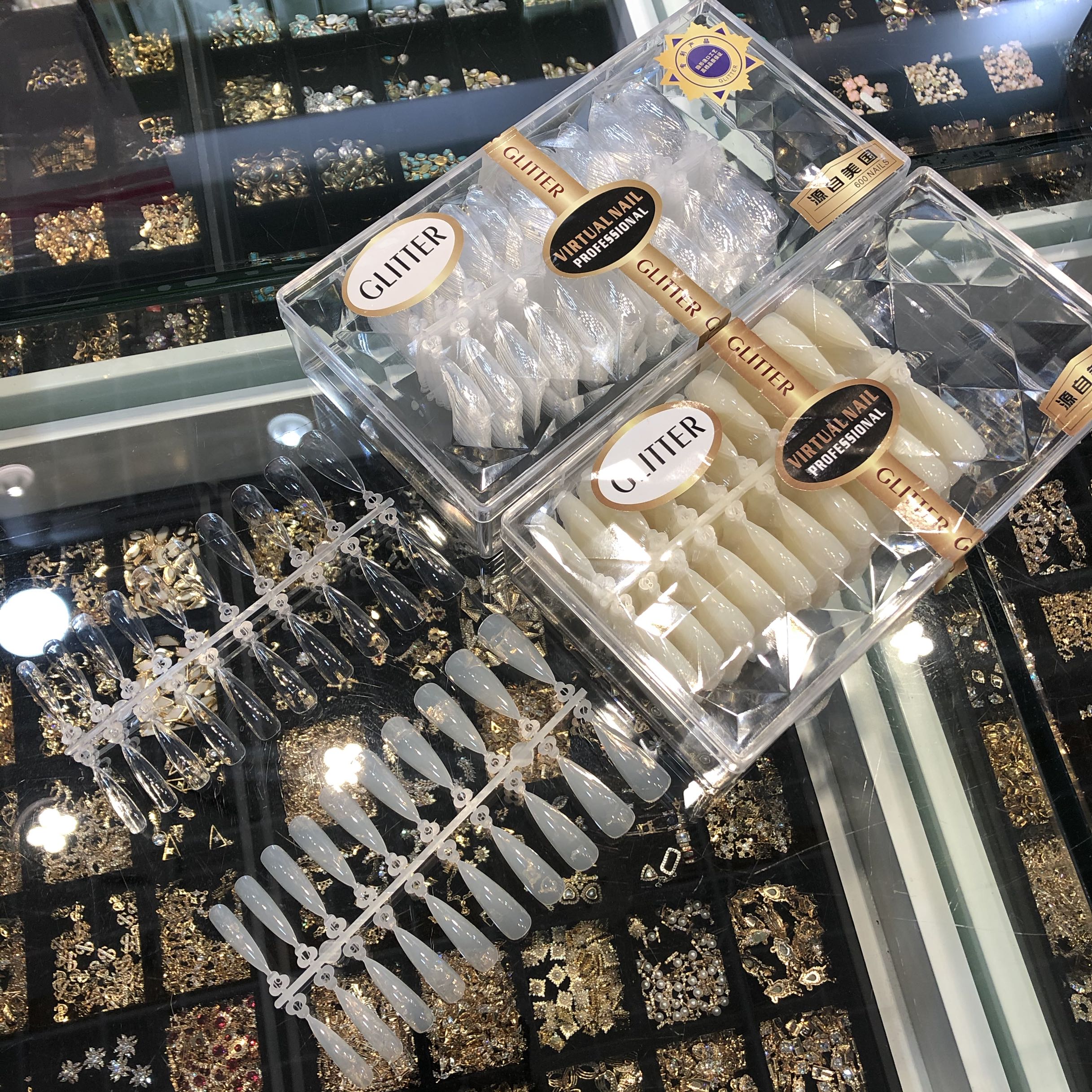 《AIMEILI美甲》格丽特美甲店全贴甲片无痕长水滴型格力特自然色