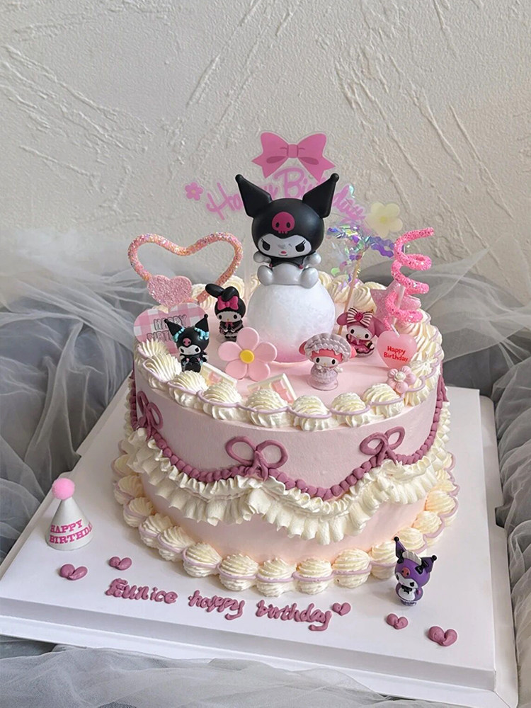 库洛米蛋糕装饰摆件三丽鸥美乐蒂卡通女孩子生日网红创意烘焙插件