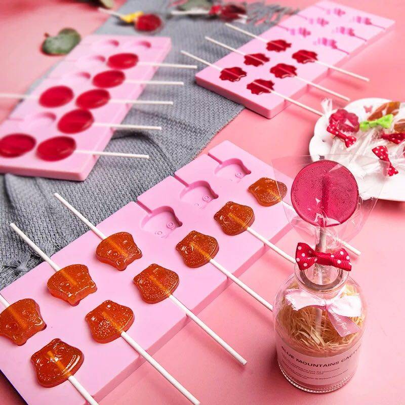 儿童卡通圆形花朵脚印猫头鹰棒棒糖硅胶模具星空巧克力糖果DIY模,厨房/烹饪用具,烘焙模具,淘宝优惠券,粉丝福利购,淘宝优惠卷