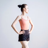 喇叭口舞蹈短裤 Viyon舞未央 子平角裤 高腰翻边显瘦练功裤 芭蕾舞裤