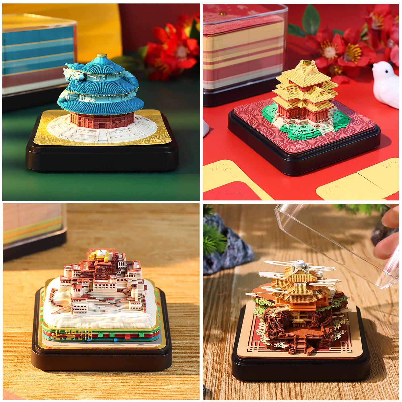 文创日历天坛3D立体纸艺装饰摆件古建筑模型桌面工艺品送礼物礼盒