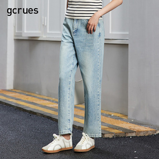 直筒G05X02A4952 CC家居控 gcrues复古设计九分牛仔裤 2025新款