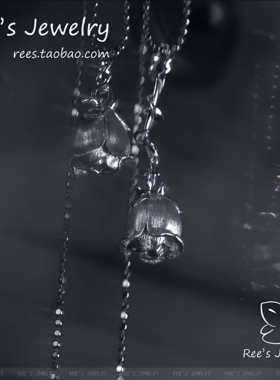 小众原创925银玫瑰吊坠花朵项链