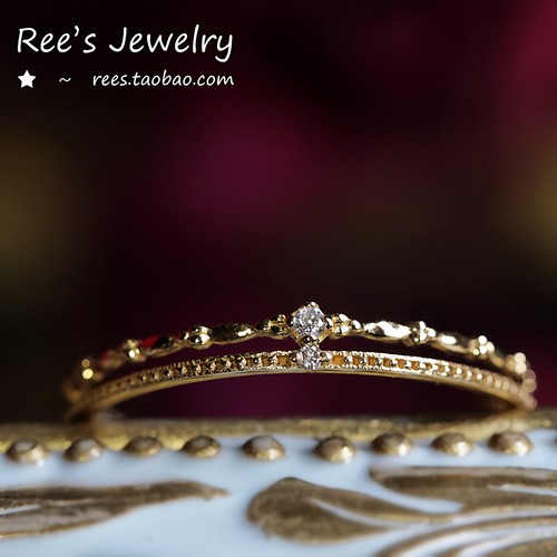 小众设计精致日系百搭18k黄金