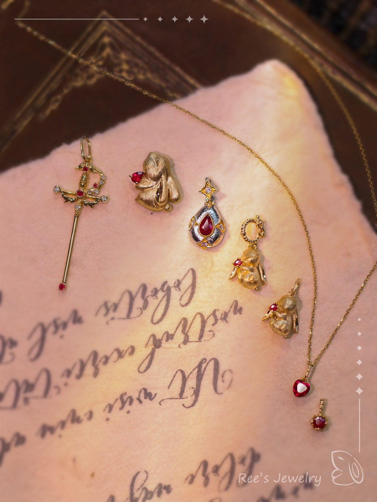 Vintage 18K Gold Ruby Necklace | Direct from Taobao - Product image 3