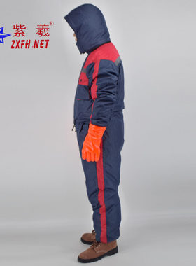上海紫羲工厂物流仓库服连体工装防冻棉服冷库防寒棉服连体冷库服