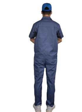 上海紫羲工厂承接各种劳保服工装男工程服汽修服短袖工作服套装