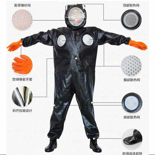 带电风扇连体马蜂服紫羲