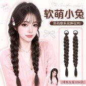 假发辫马尾假发女麻花辫仿真发辫子新中式 抓夹低马尾拳击辫双马尾
