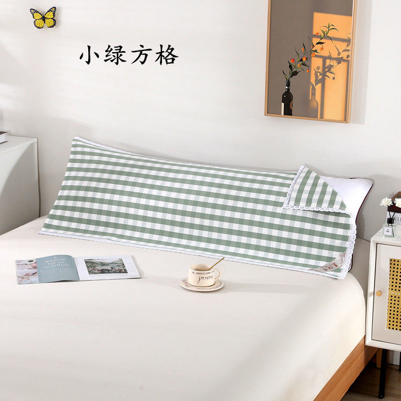 夏季纯棉老粗布双人枕巾1.2米1.5米1.8米加长加密加厚情侣枕头巾