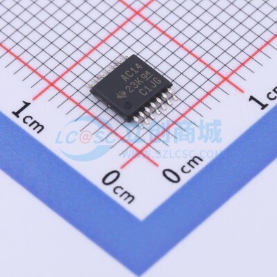 反相器 SN74AC14PWRG4 TSSOP-14 TI/德州 电子元件配单 原装正品