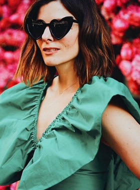 墨镜复古风爱心太阳眼镜宋茜同款