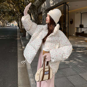 碎花短款立领棉衣2B143-8809-P150-K238图片