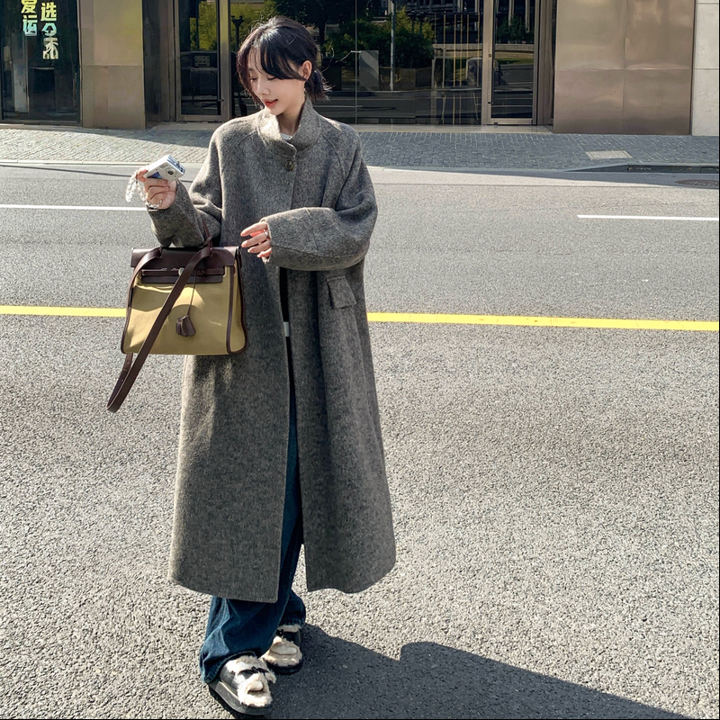 新款两色长款双面呢大衣（70毛）2B143-6623-P305-K438，女装毛呢外套，浙宝283