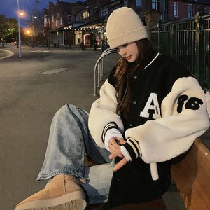 拼接棒球服羊羔毛（加棉）2B143-2343-P160-K228图片