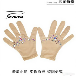 弹力好 多色烫钻系列 保暖好k73 花样滑冰魔术手套 卓宝