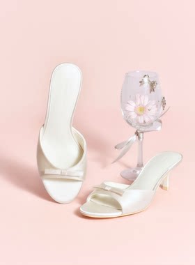 【孟子义同款】Concept Neun Dream Girl蝴蝶结小猫跟圆头凉鞋