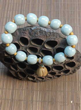 汝窑手串女款单圈手链简约风格饰品礼物送女友闺蜜生日礼物