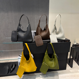 塞林维斯正品2026高级手工编织真皮托特包女大容量百搭单肩通勤包