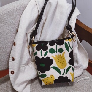 丸制原创手作可腋下可斜跨小水桶包布艺手作材料包