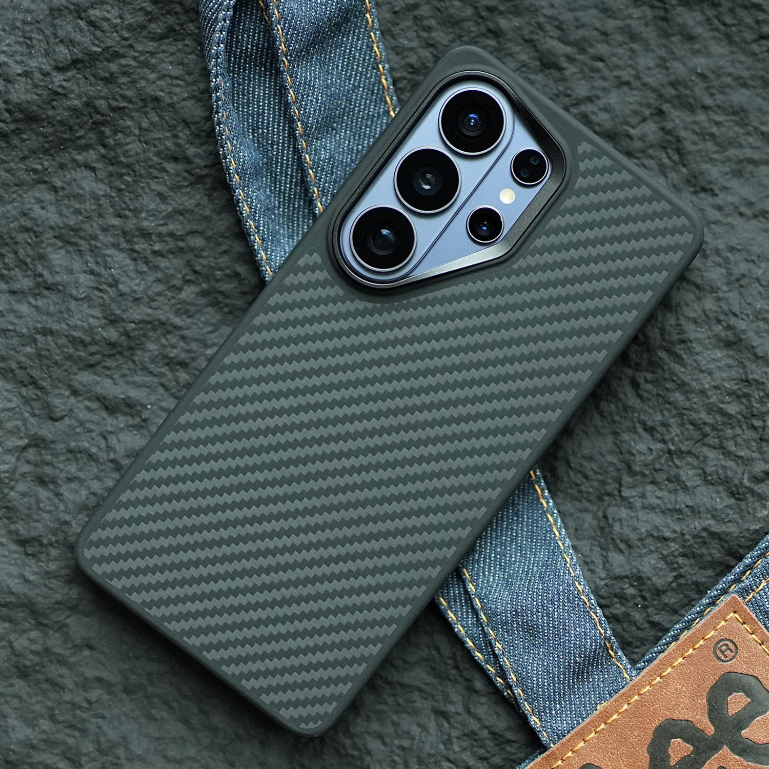 米斯登全包TPU软胶边凯芙拉背板手机壳适用三星S26Ultra磁吸magsafe保护套防摔凯夫拉碳纤维纹理高档外壳新品