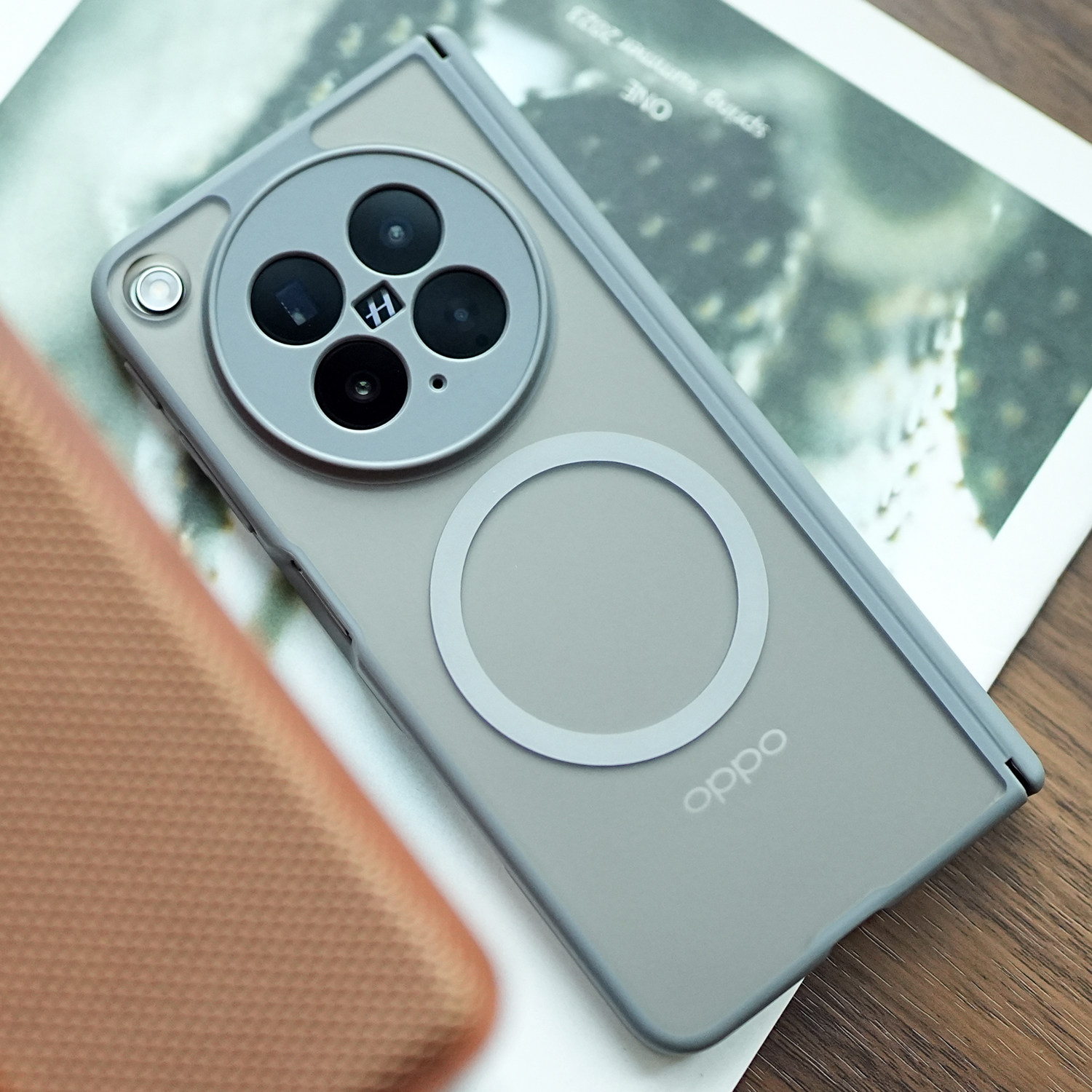米斯登适用OPPO FindN6肤感磨砂全包手机壳n5折叠屏镜头中轴双边框前后磁吸保护套简约透明高档软边防摔新款s