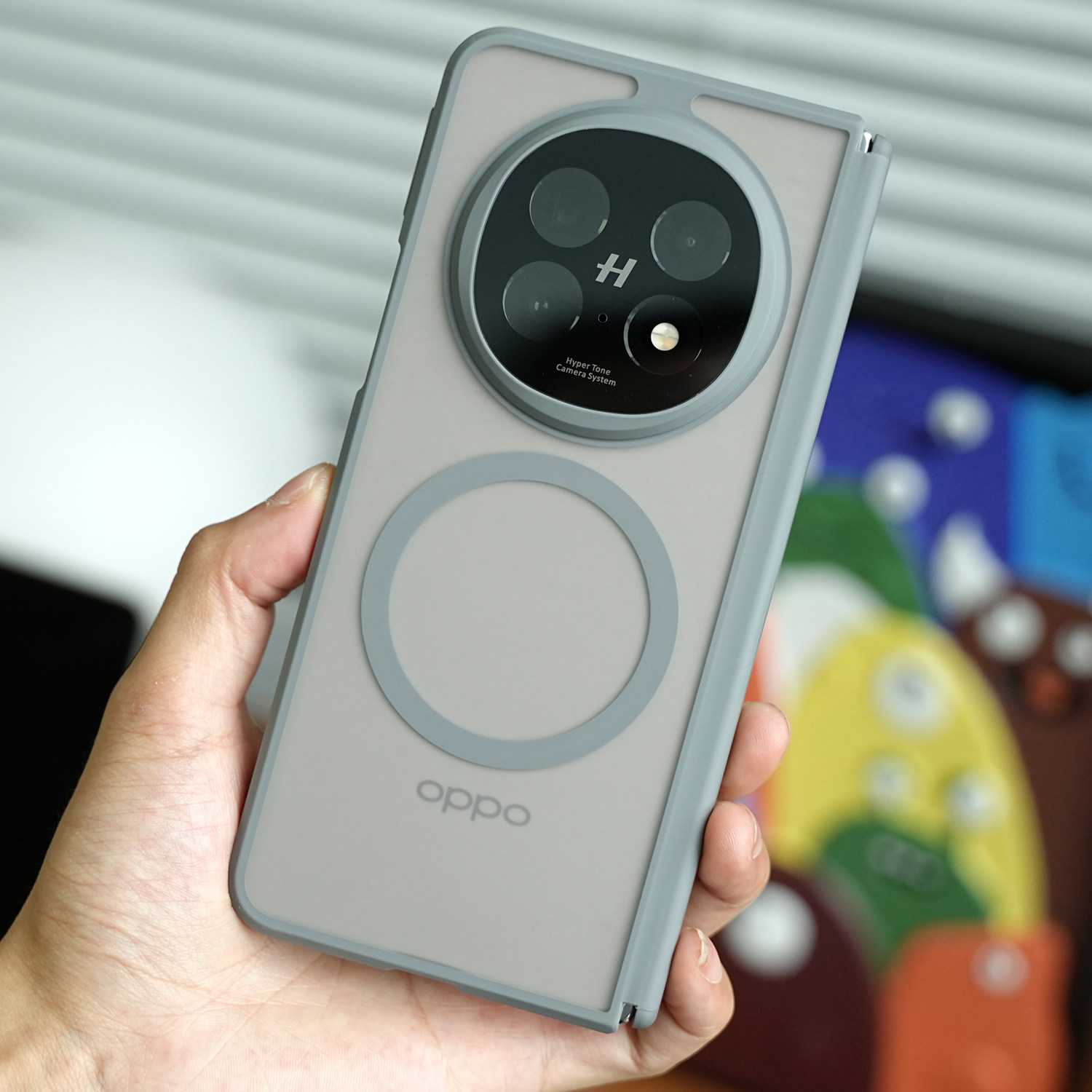 米斯登适用OPPO FindN5磁吸肤感磨砂手机壳新款n5折叠屏保护套中轴全包镜头膜防摔简约透明高级感软胶新款潮p