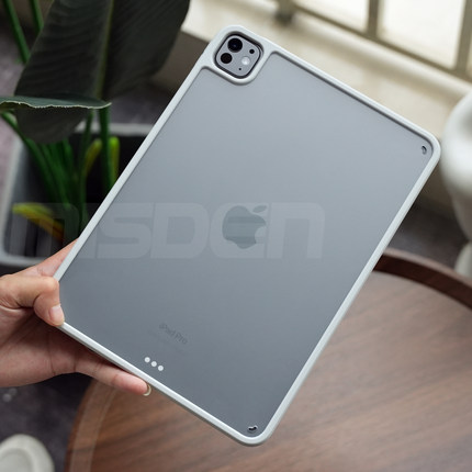 米斯登适用2025款苹果ipad pro平板电脑保护套11寸简约磨砂13防摔外壳7透明air6代无盖轻便可磁吸笔槽抗弯新p