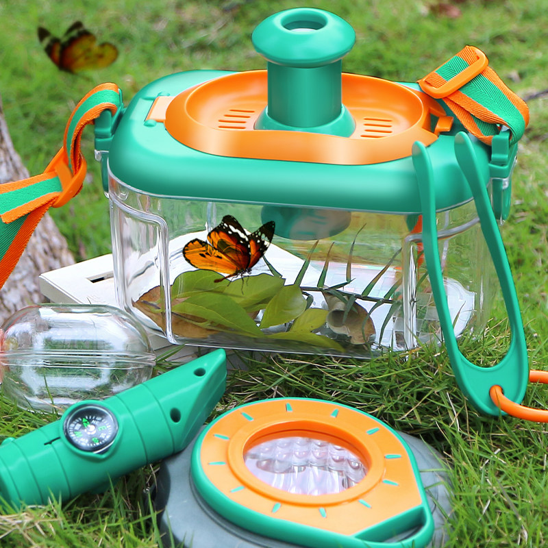 昆虫观察盒捕捉套装男孩户外探险抓昆虫蝴蝶儿童益智玩具收集工具