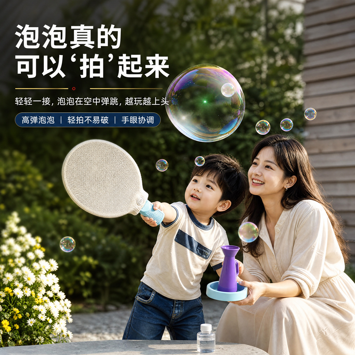 泡泡真的可以拍起来的乒乓球泡泡图片