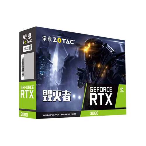 索泰RTX3060-12G毁灭者 台式电竞游戏设计显卡