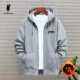 加绒拉链开衫 2025保.罗正品 连帽卫衣男宽松大码 潮青年运动外套
