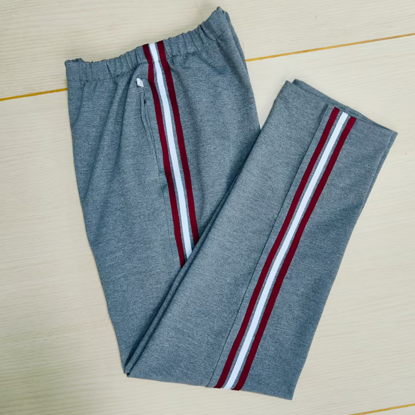 男女学生中灰直口校服裤子可定制