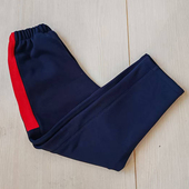 四季 定制 子藏蓝直口拼上暗红宽杠高腰休闲运动裤 款 男女学生校服裤